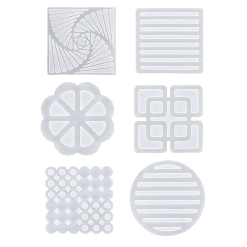 6 Styles Handmade Coaster Silicone Resin Mold Tea Mat Tray Coaster Epoxy Resin Silicone Casting Molds Kit Crafts Tools
6 Styles Handmade Coaster Silicone Resin Mold Tea Mat Tray Coaster Epoxy Resin Silicone Casting Molds Kit Crafts Tools