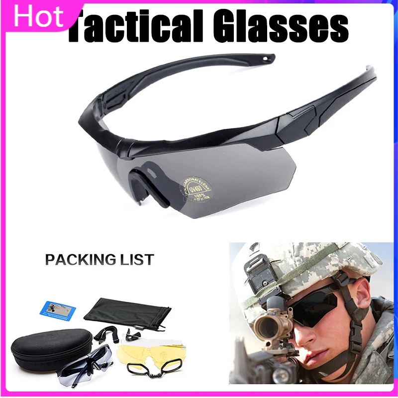 Поляризованные военные тактические очки для охоты стрельбы велоспорта УФ-защита