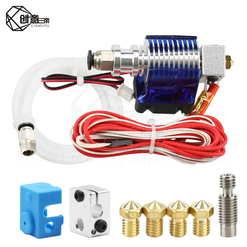 3D принтер j головки Hotend с одним охлаждающим вентилятором для 1 75 мм/3 0 мм v6 bowden нить