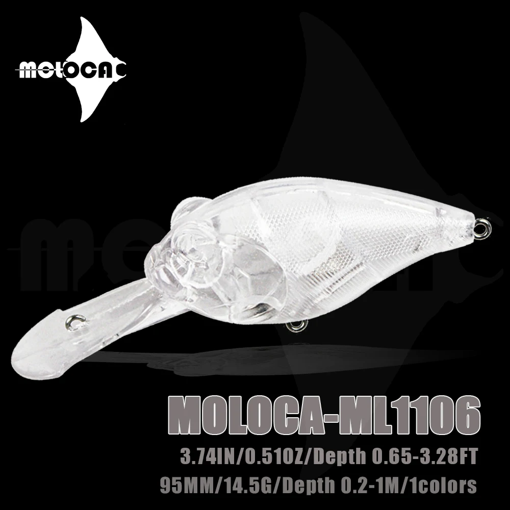 Unpainted Cranbait Fishing Accessories Lures 95mm 14.5g Flaoting 0.2-1m ABS Transparent Wobblers Isca Artificial Pesca Seabass
Unpainted Cranbait Fishing Accessories Lures 95mm 14.5g Flaoting 0.2-1m ABS Transparent Wobblers Isca Artificial Pesca Seabass