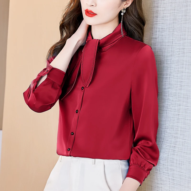 Korean Women Silk Blouses Woman Satin Bow Blouse Shirts Women Embroidery Shirt Top Plus Size Woman Long Sleeve Silk Shirt Blouse
Korean Women Silk Blouses Woman Satin Bow Blouse Shirts Women Embroidery Shirt Top Plus Size Woman Long Sleeve Silk Shirt Blouse