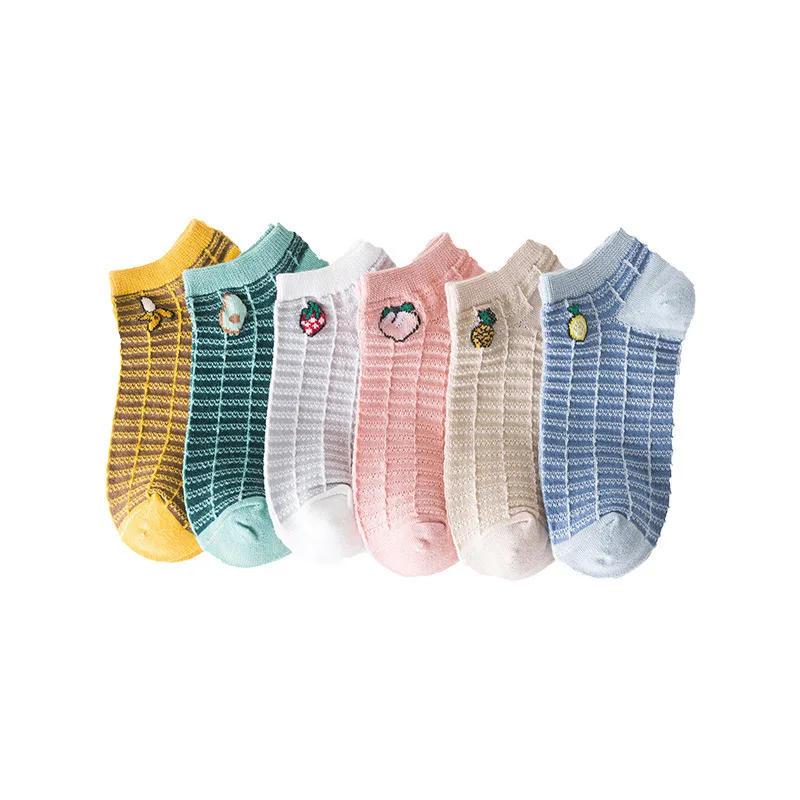 Sweat Woman's Socks Summer Kawaii Lovely Cartoon Fruits Lattice Low Tube Cute Socks Casual Thin Breathable
Sweat Woman's Socks Summer Kawaii Lovely Cartoon Fruits Lattice Low Tube Cute Socks Casual Thin Breathable