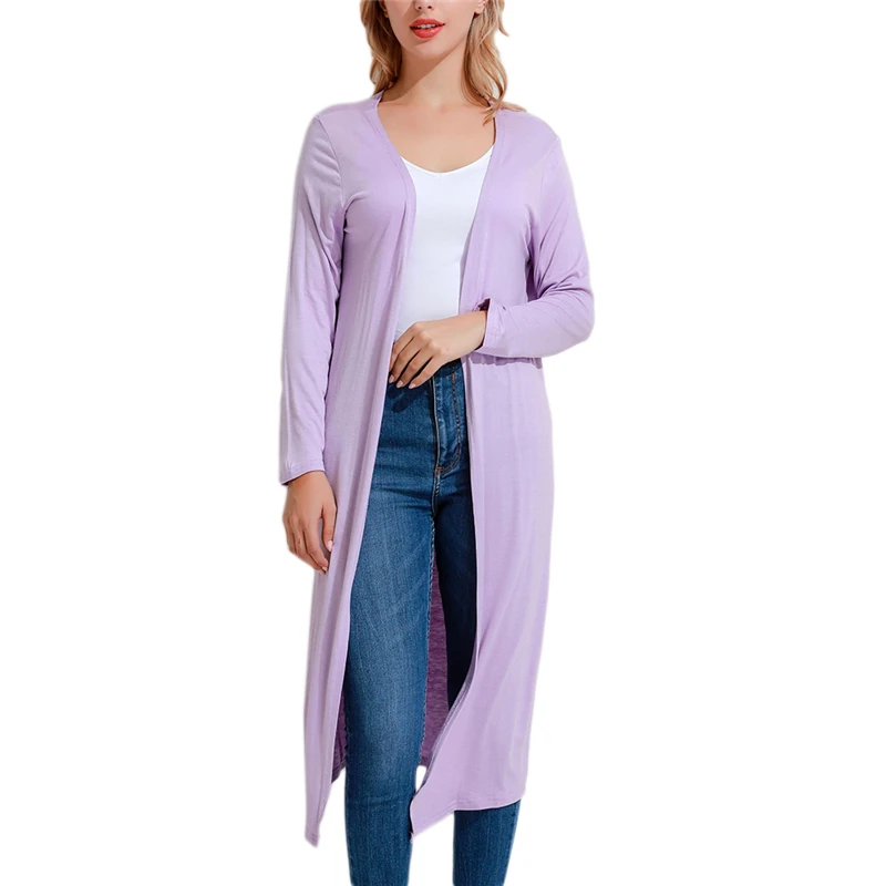 Женское пальто 2022, женский тонкий длинный кардиган из модала, Качественные однотонные топы для отдыха, свободный тонкий кардиган для женщин 
Женское пальто 2022, женский тонкий длинный кардиган из модала, Качественные однотонные топы для отдыха, свободный тонкий кардиган для женщин