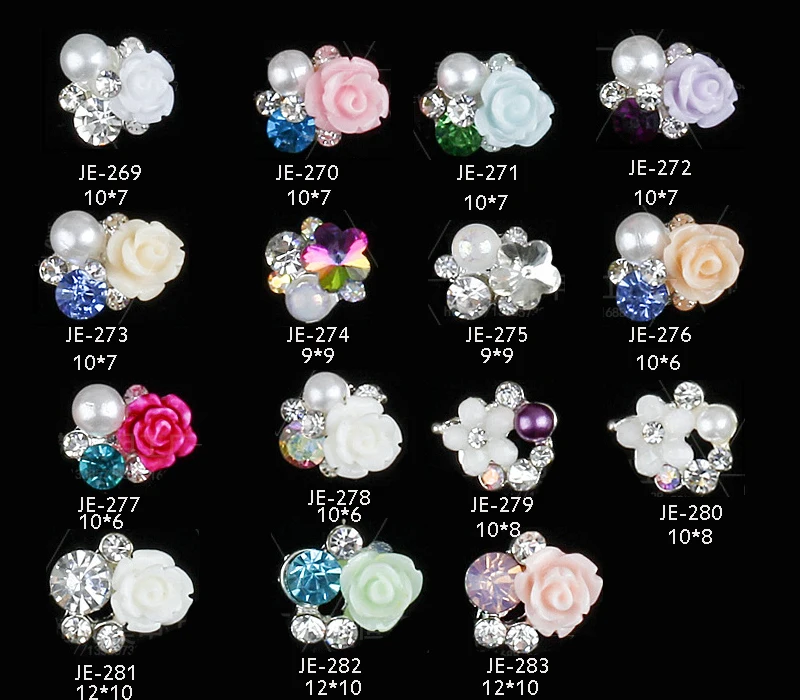3D Flower Nail Charms - Set of 10 Nail Decorations with Rhinestones and Synthetic Pearls 10pcs 3D Alloy Jewelry Nail Art,JKJI878
3D Flower Nail Charms - Set of 10 Nail Decorations with Rhinestones and Synthetic Pearls 10pcs 3D Alloy Jewelry Nail Art,JKJI878