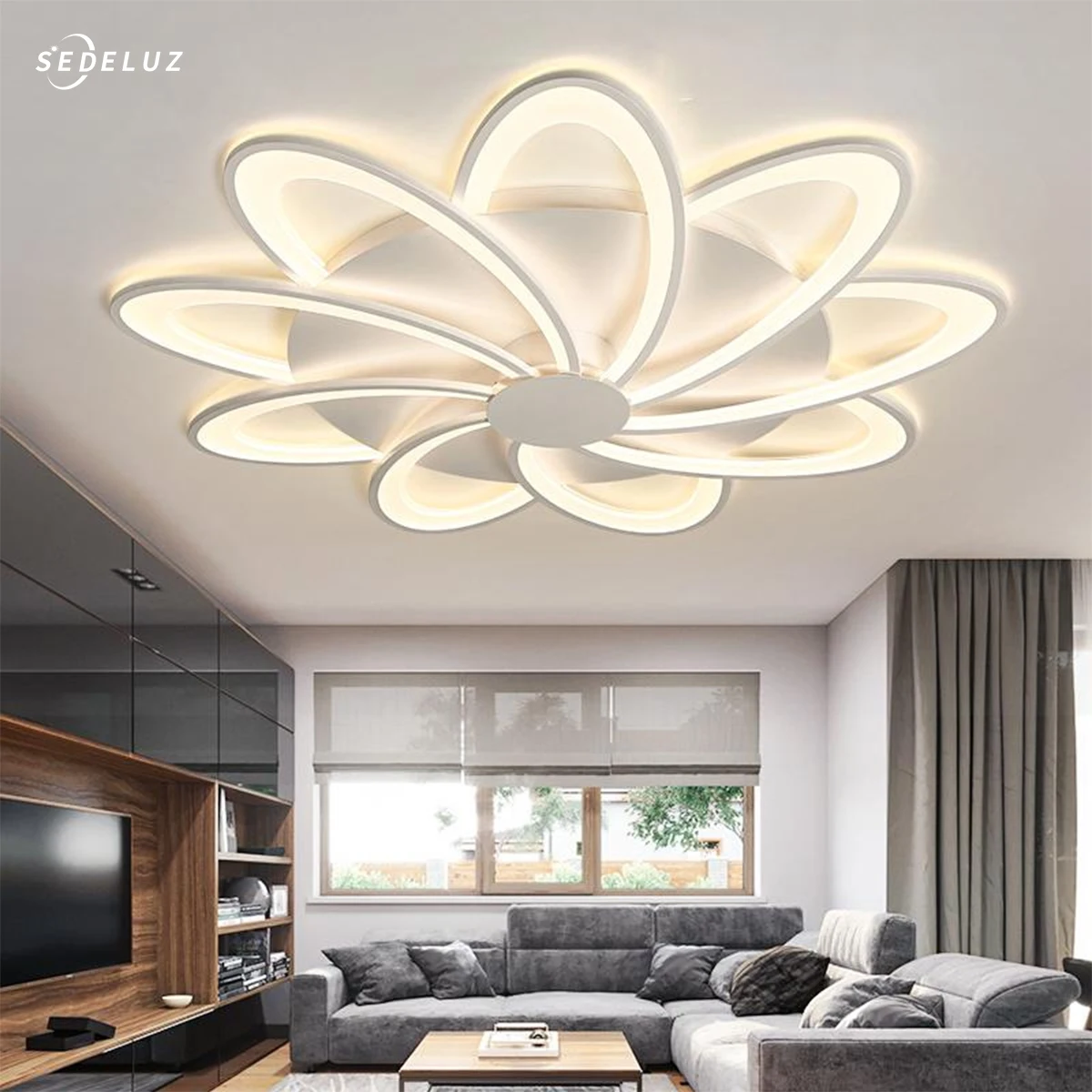 Modern LED Lamp for living Room Ceiling Lights Chandelier,Living Decoration Lights for Bedroom With Remote Control SEDELUZ
Modern LED Lamp for living Room Ceiling Lights Chandelier,Living Decoration Lights for Bedroom With Remote Control SEDELUZ