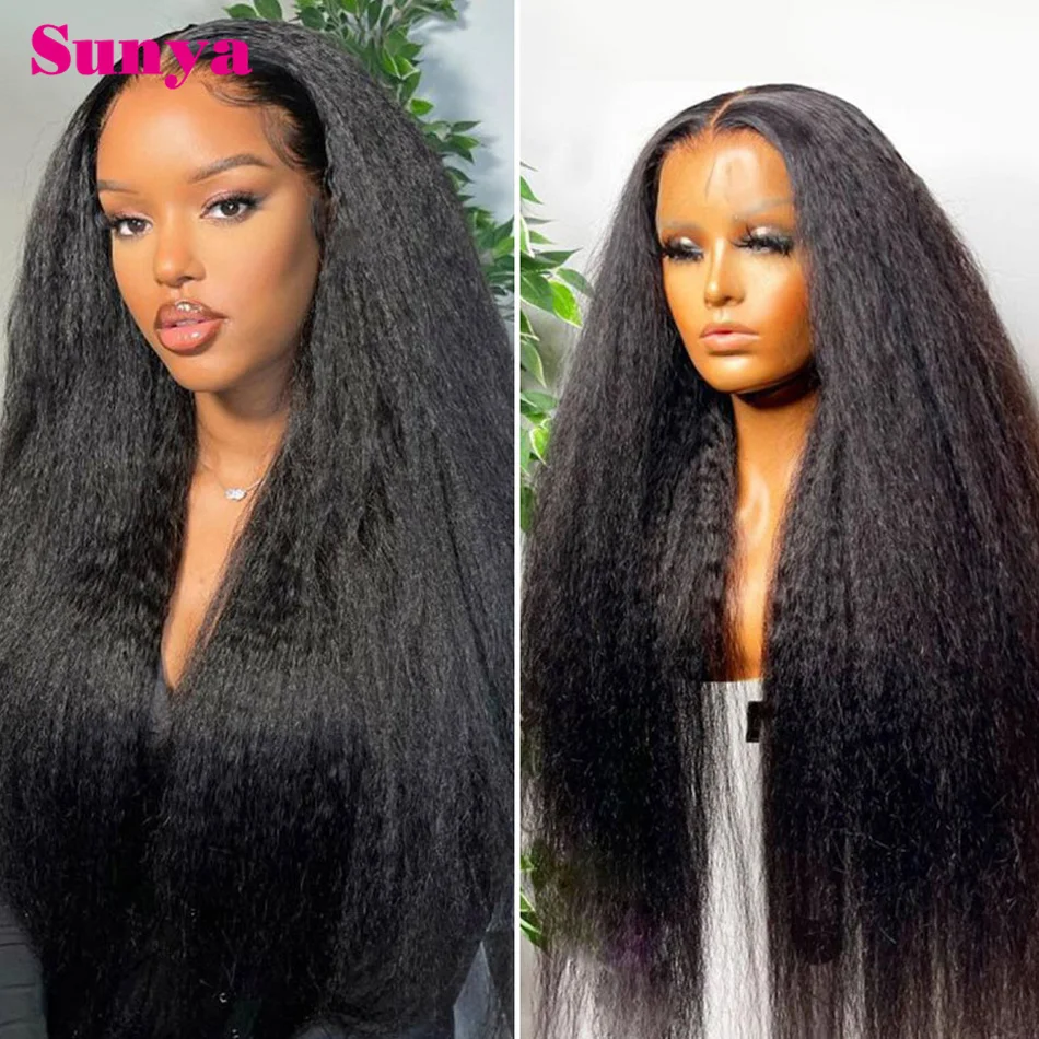 HD Transparent Lace Front Human Hair Wig Pre Pluck Kinky Straight Wigs 13x4 Lace Frontal Wig For Women Remy Yaki Human Hair Wigs
HD Transparent Lace Front Human Hair Wig Pre Pluck Kinky Straight Wigs 13x4 Lace Frontal Wig For Women Remy Yaki Human Hair Wigs