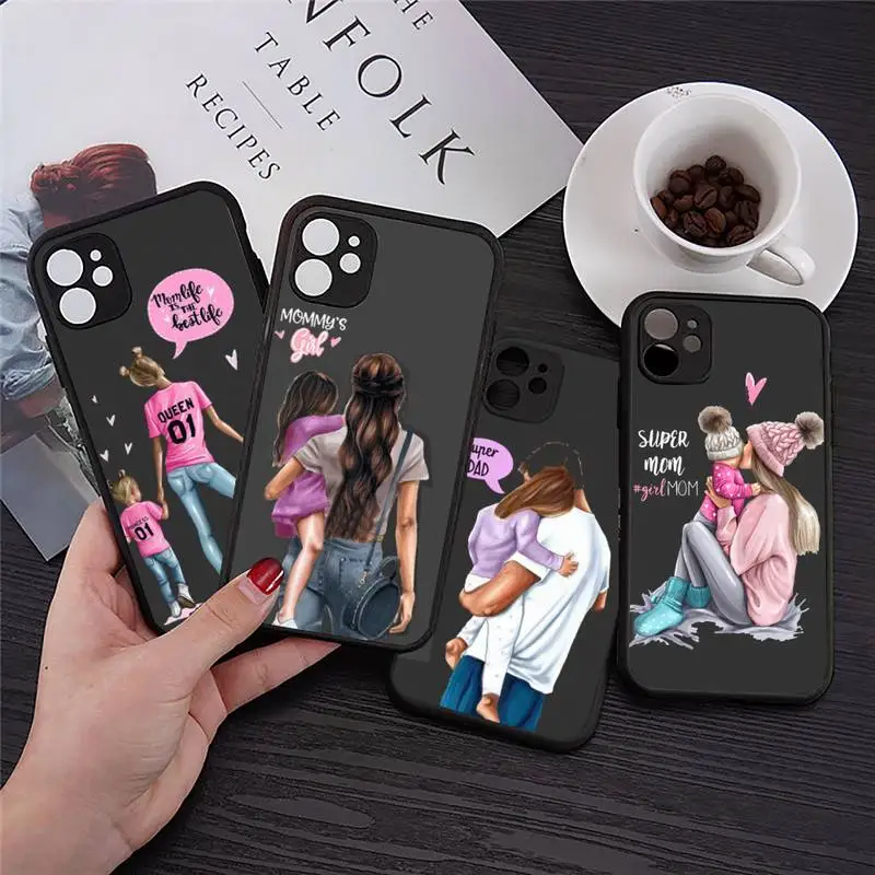 Family Mom Dad Baby Coque For Fundas Phone Case Transparent Matte for iPhone 7 8 11 12 s mini pro X XS XR MAX Plus cover funda
Family Mom Dad Baby Coque For Fundas Phone Case Transparent Matte for iPhone 7 8 11 12 s mini pro X XS XR MAX Plus cover funda