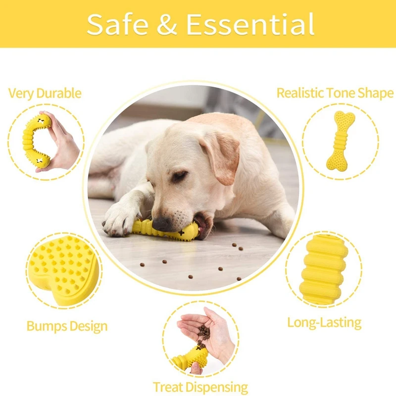 Dog Chew Toy, Treat Dispensing Dog Toys, Tough Natural Rubber Toy for Playing, Chewing, Teeth Cleaning
Dog Chew Toy, Treat Dispensing Dog Toys, Tough Natural Rubber Toy for Playing, Chewing, Teeth Cleaning