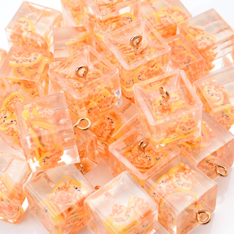 New 6Pcs/Pack 16mm Cute Orange Transparent Square Acrylic Pendants With Fruit Pendants For DIY Jewelry Making Earrings Necklace
New 6Pcs/Pack 16mm Cute Orange Transparent Square Acrylic Pendants With Fruit Pendants For DIY Jewelry Making Earrings Necklace