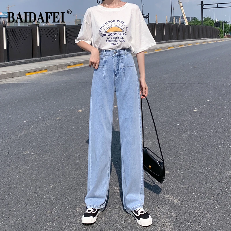Cotton Wide Leg Able Women StreetStyle 2021 New Casual Denim Lady Long Pants Jeans Vintage Quality Solid Fashion Retro Trousers
Cotton Wide Leg Able Women StreetStyle 2021 New Casual Denim Lady Long Pants Jeans Vintage Quality Solid Fashion Retro Trousers