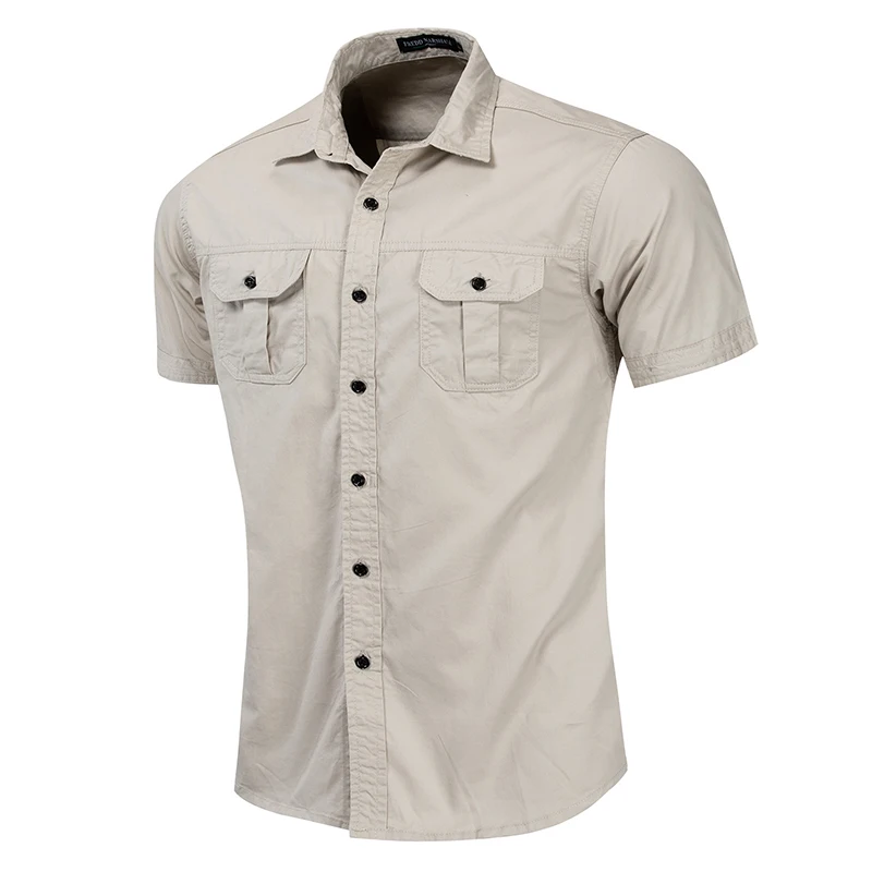 Casual Simple Solid Cotton Shirt Men Summer Fashion Pocket Lapel Buttoned Shirts Mens Short Sleeve Cardigan Tops 2021 Streetwear
Casual Simple Solid Cotton Shirt Men Summer Fashion Pocket Lapel Buttoned Shirts Mens Short Sleeve Cardigan Tops 2021 Streetwear