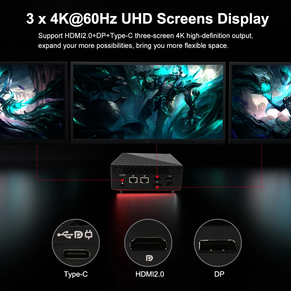 Eglobal AMD Mini PC Ryzen5 4500U 64GB RAM NVMe SSD 2LAN Desktop Gaming Computer 4K HTPC Windows 11 TPM2.0 HD DP TYPE-C 3 Display
Eglobal AMD Mini PC Ryzen5 4500U 64GB RAM NVMe SSD 2LAN Desktop Gaming Computer 4K HTPC Windows 11 TPM2.0 HD DP TYPE-C 3 Display