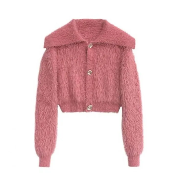 Sweater New Autumn Winter Women Fluffy Soft Vintage Short Cardigan Coat Ladies Korean Single Breasted Turn Down Collar Knitted
Sweater New Autumn Winter Women Fluffy Soft Vintage Short Cardigan Coat Ladies Korean Single Breasted Turn Down Collar Knitted