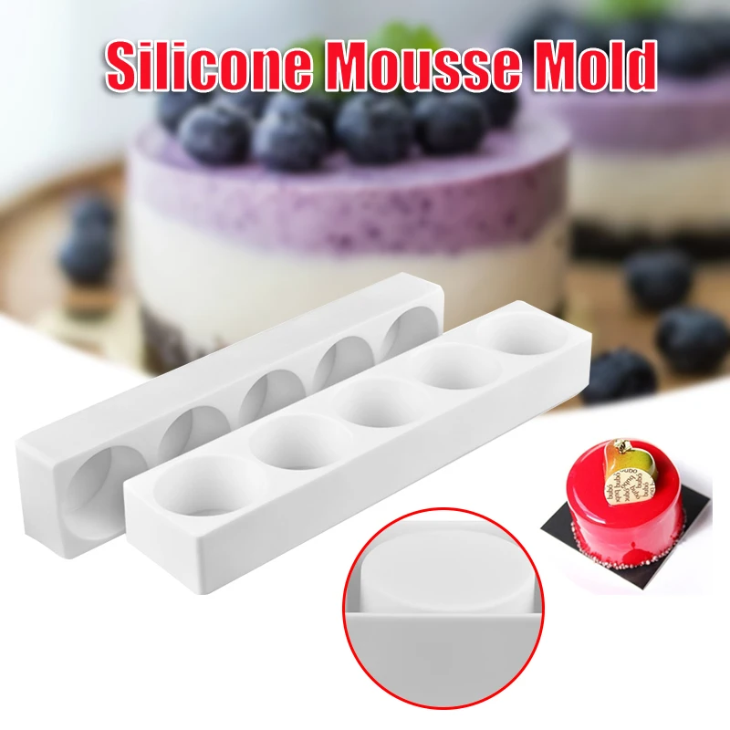 5 Cells Round-Shape Cake Moulds Silicone Mold Mousse Ice Cream Chocolate Dessert Bakeware Pastrys
5 Cells Round-Shape Cake Moulds Silicone Mold Mousse Ice Cream Chocolate Dessert Bakeware Pastrys