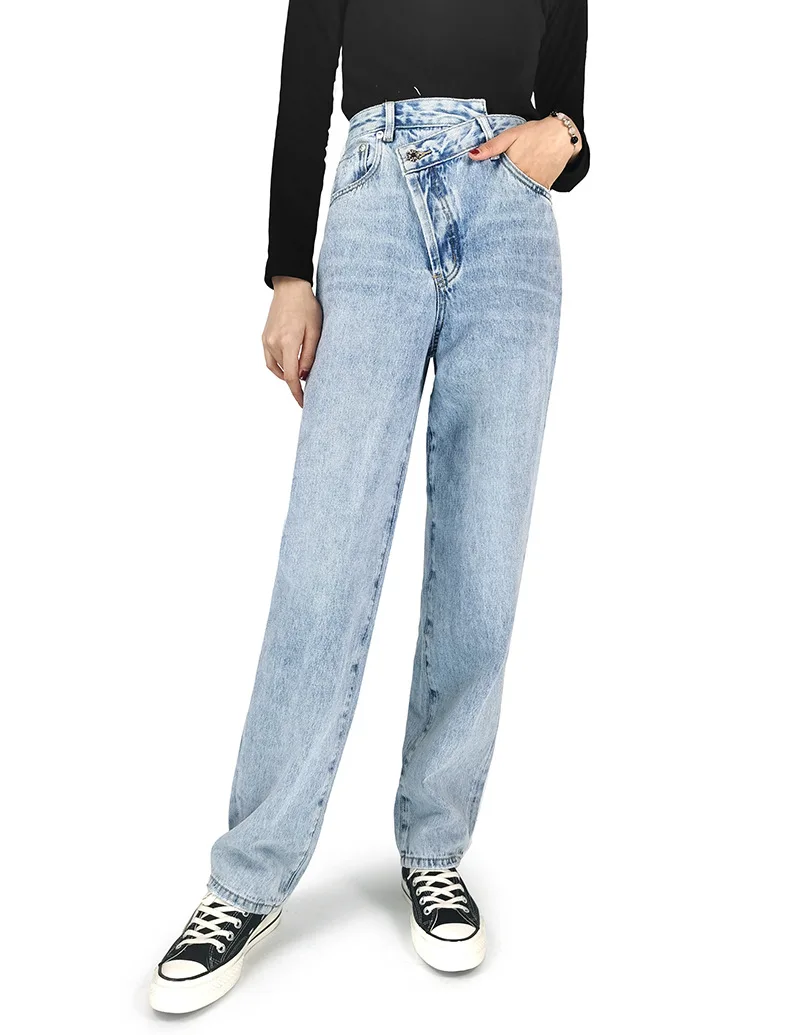 2021Autumn Women Retro High-waist Design Irregular Cross-waist Loose Jeans Straight Trousers Drape Mopping Sashes Pants Y2K
2021Autumn Women Retro High-waist Design Irregular Cross-waist Loose Jeans Straight Trousers Drape Mopping Sashes Pants Y2K