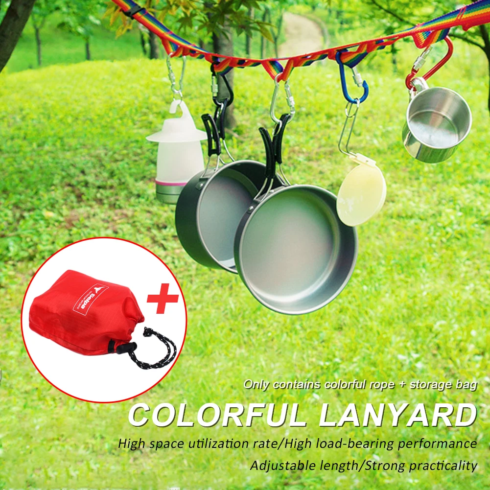 Hanging Rope Windproof Clothesline Hanger With 13 Semi-circular Spaces Hanging Cord With Holes For Camping Hiking Fast Delivery
Hanging Rope Windproof Clothesline Hanger With 13 Semi-circular Spaces Hanging Cord With Holes For Camping Hiking Fast Delivery