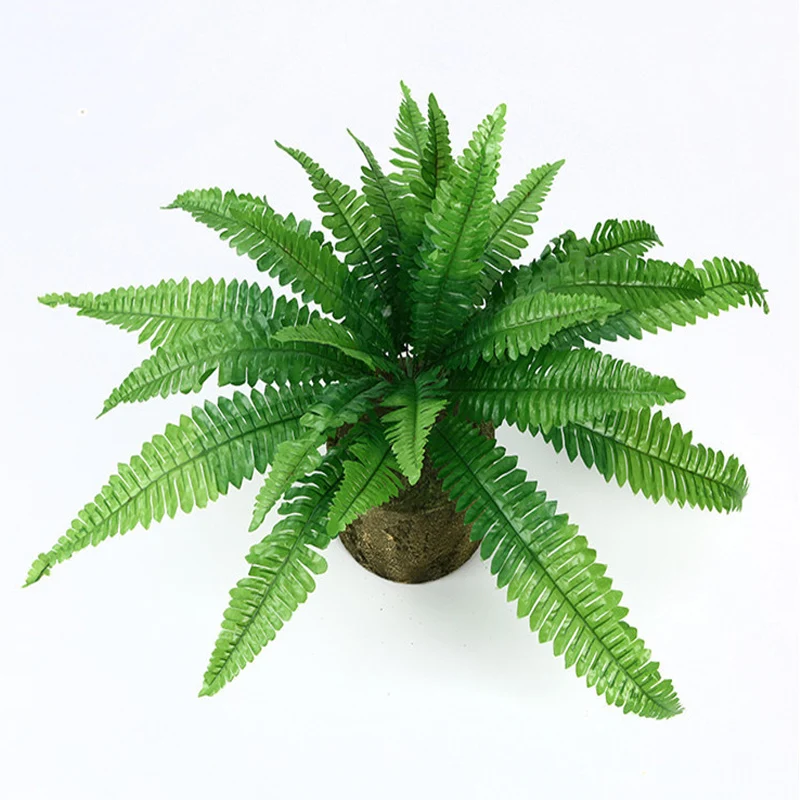 

58cm 24 Heads Large Artificial Palm Tree Tropical Fake Fern Leafs Silk Persian Leaves Wall Hanging Plants For Home Garden Decor