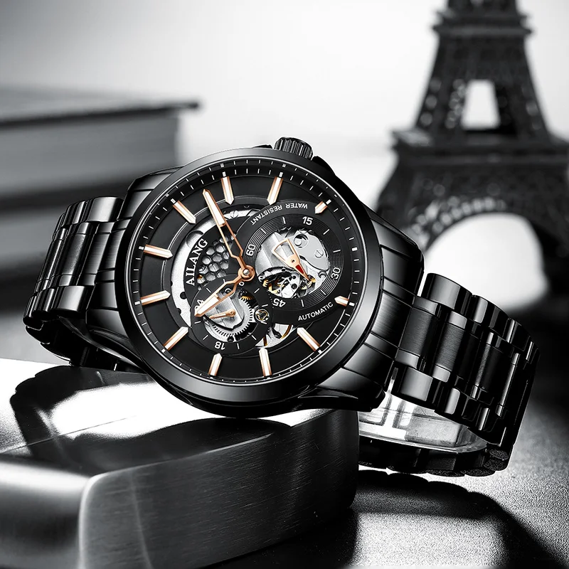 AILANG Automatic Watch Men Mechanical Watches Top Brand Luxury Stainless Steel Waterproof Clock Male Business Relogio Masculino
AILANG Automatic Watch Men Mechanical Watches Top Brand Luxury Stainless Steel Waterproof Clock Male Business Relogio Masculino