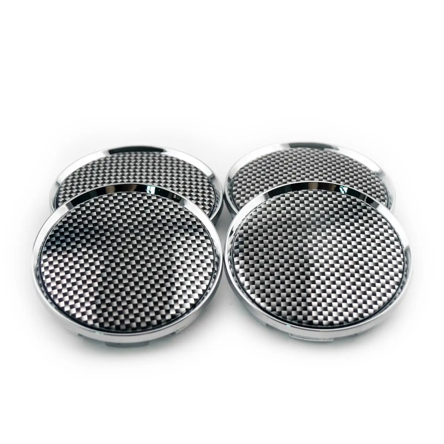 

4pcs 63mm 57mm Grid Black Silver Car Wheel Center Cover Rims Without Emblem Auto Tuning Universal Hub Caps For Alloy Wheels
