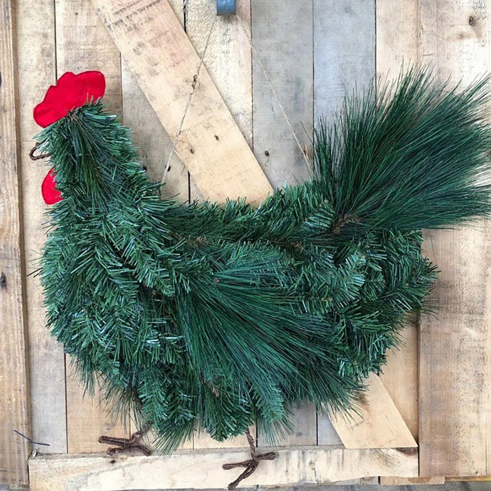 Christmas Rooster Chicken Wreath Green Rooster Wreath for Front Door Christmas Wreath Farmhouse Kitchen Home Decoration
Christmas Rooster Chicken Wreath Green Rooster Wreath for Front Door Christmas Wreath Farmhouse Kitchen Home Decoration