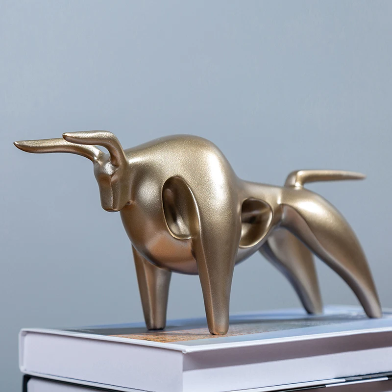 Abstract Bull Statues Resin Golden Cattle Home Decor Lucky Bull Sculpture TV Cabinet Ornament Crafts Creative Animal Figurine
Abstract Bull Statues Resin Golden Cattle Home Decor Lucky Bull Sculpture TV Cabinet Ornament Crafts Creative Animal Figurine