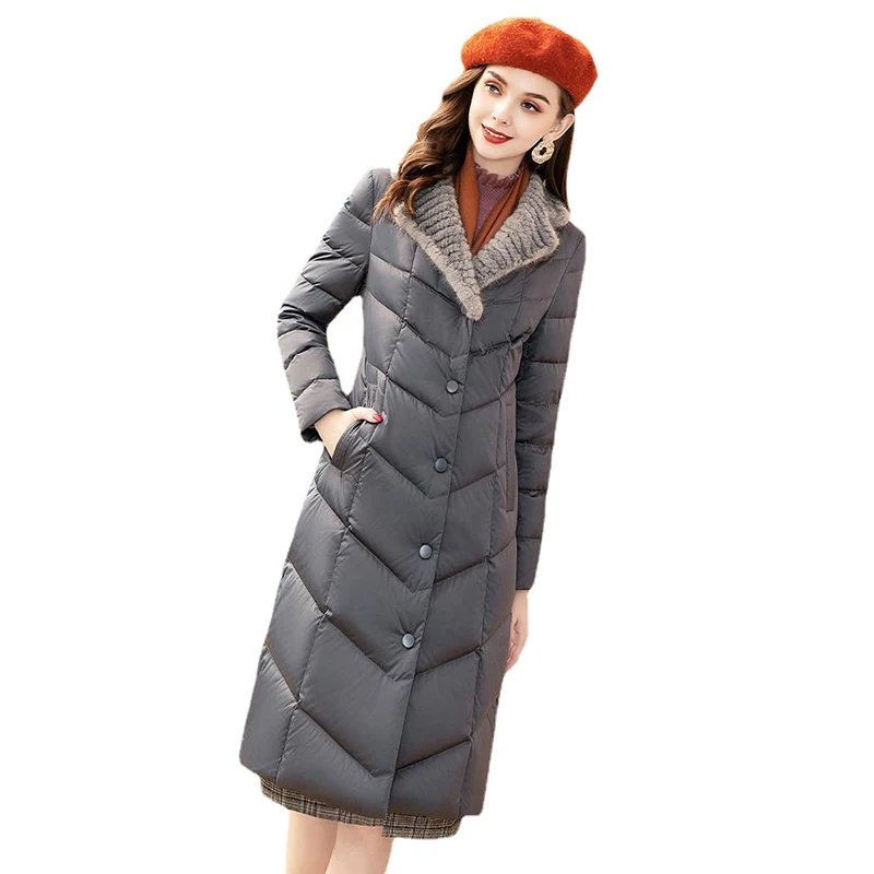 2021 Winter Women's New Slim-fit Imitation Mink Fur Collar Jacket Winter New Warm Mid-length Over-knee Down Jacket Women
2021 Winter Women's New Slim-fit Imitation Mink Fur Collar Jacket Winter New Warm Mid-length Over-knee Down Jacket Women