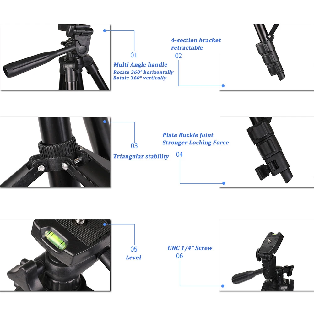 Mobile Tripod with Phone Holder Foldable Camera Tripod 360 Degree Rotatable Universal Smartphone Tripod Mount
Mobile Tripod with Phone Holder Foldable Camera Tripod 360 Degree Rotatable Universal Smartphone Tripod Mount