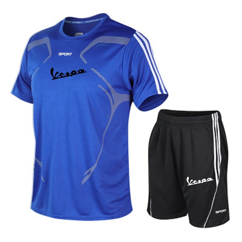 Summer Fashion T-Shirt Shorts Men 2 Piece Vespa Tracksuit+Shorts Sets Beach Volleyball Mens Tee Shirts Sportswears Suits M-5XL
Summer Fashion T-Shirt Shorts Men 2 Piece Vespa Tracksuit+Shorts Sets Beach Volleyball Mens Tee Shirts Sportswears Suits M-5XL