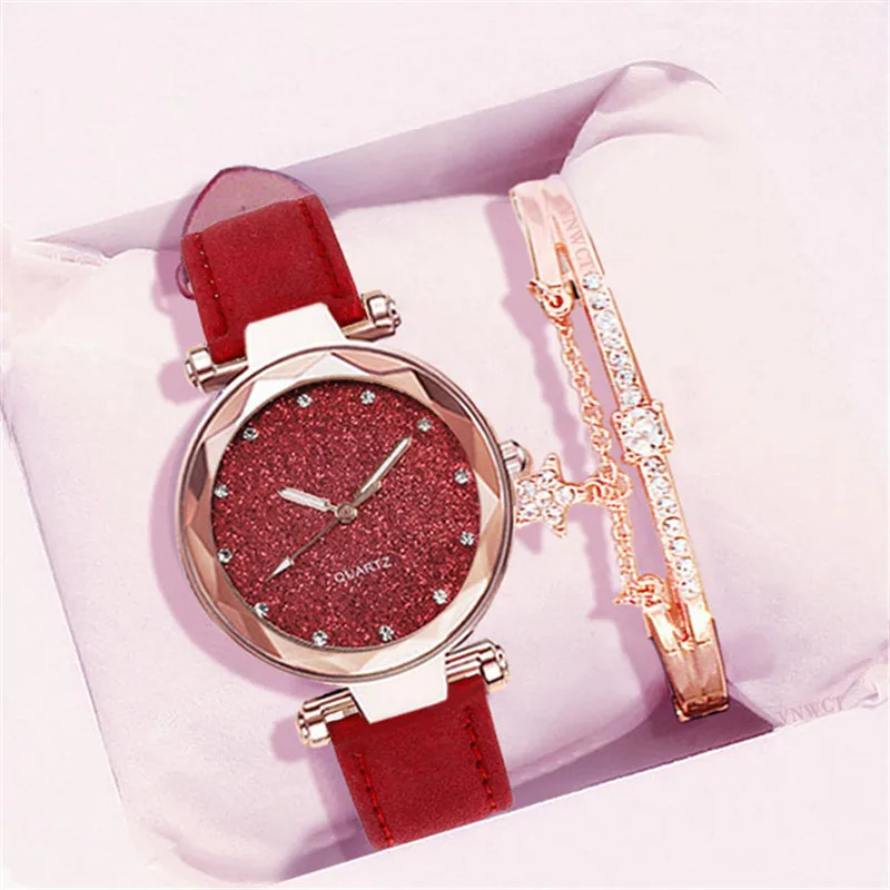 Luxury Bracelet Watches Set For Women Fashion Rhinestone Star Bracelet Watch Ladies Dress Watches with box gift
Luxury Bracelet Watches Set For Women Fashion Rhinestone Star Bracelet Watch Ladies Dress Watches with box gift