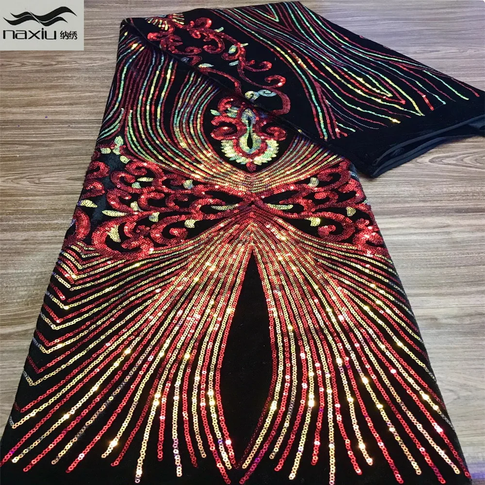 Madison African Lace Fabric With Red Nigerian Velvet Lace Fabric Embroiderey Colorful Sequins Wedding Party Sewing
Madison African Lace Fabric With Red Nigerian Velvet Lace Fabric Embroiderey Colorful Sequins Wedding Party Sewing