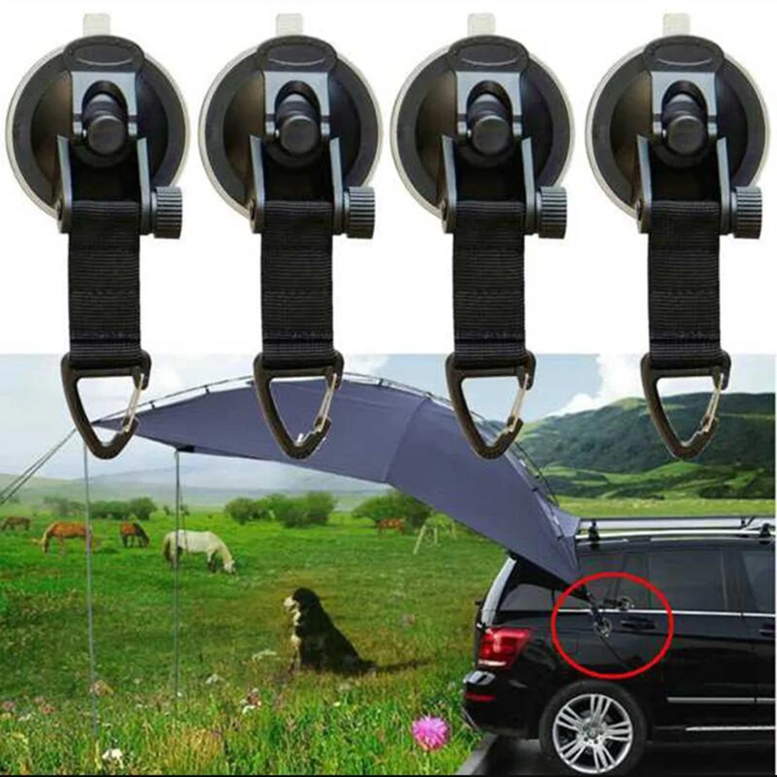 4 Pcs Suction Cup Anchor Securing Hook Tie Down,Camping Tarp As Car Side Awning, Pool Tarps Tents Securing Hook Universal
4 Pcs Suction Cup Anchor Securing Hook Tie Down,Camping Tarp As Car Side Awning, Pool Tarps Tents Securing Hook Universal