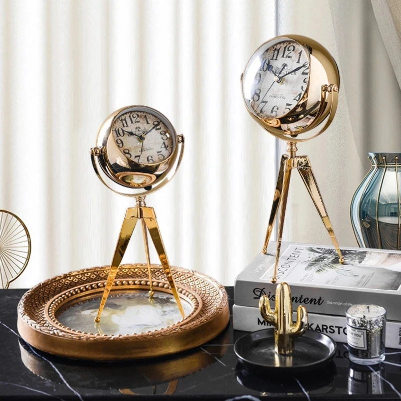 practical European Golden Retro Clock Bedroom Luxury Metal Alarm Clock Creative Table Clock Ornament for Home Decoration Crafts 
practical European Golden Retro Clock Bedroom Luxury Metal Alarm Clock Creative Table Clock Ornament for Home Decoration Crafts