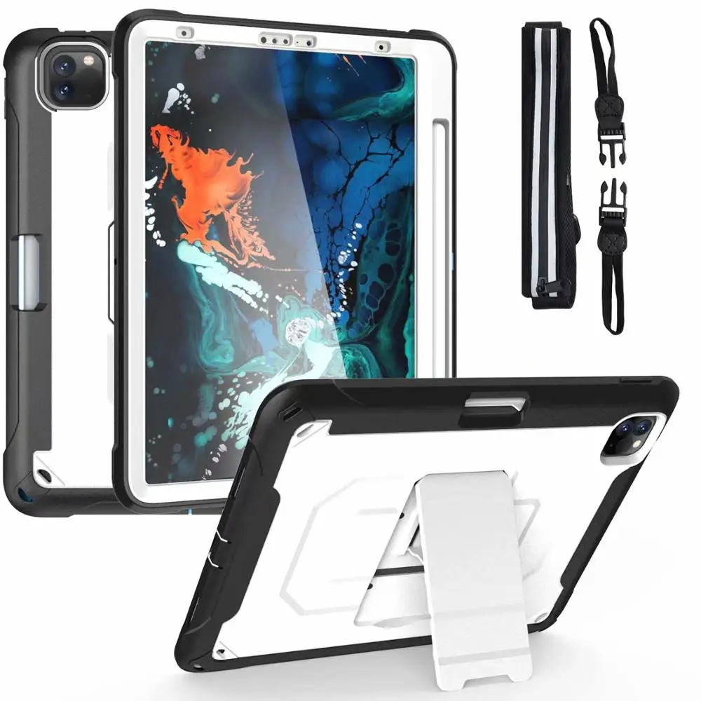for IPad Pro 11 Inch 2020/2018 Hand-held Shock Proof Full Body Cover Handle Stand Sleeve Case Capa Shoulder Strap+Holder+Pen Cap
for IPad Pro 11 Inch 2020/2018 Hand-held Shock Proof Full Body Cover Handle Stand Sleeve Case Capa Shoulder Strap+Holder+Pen Cap