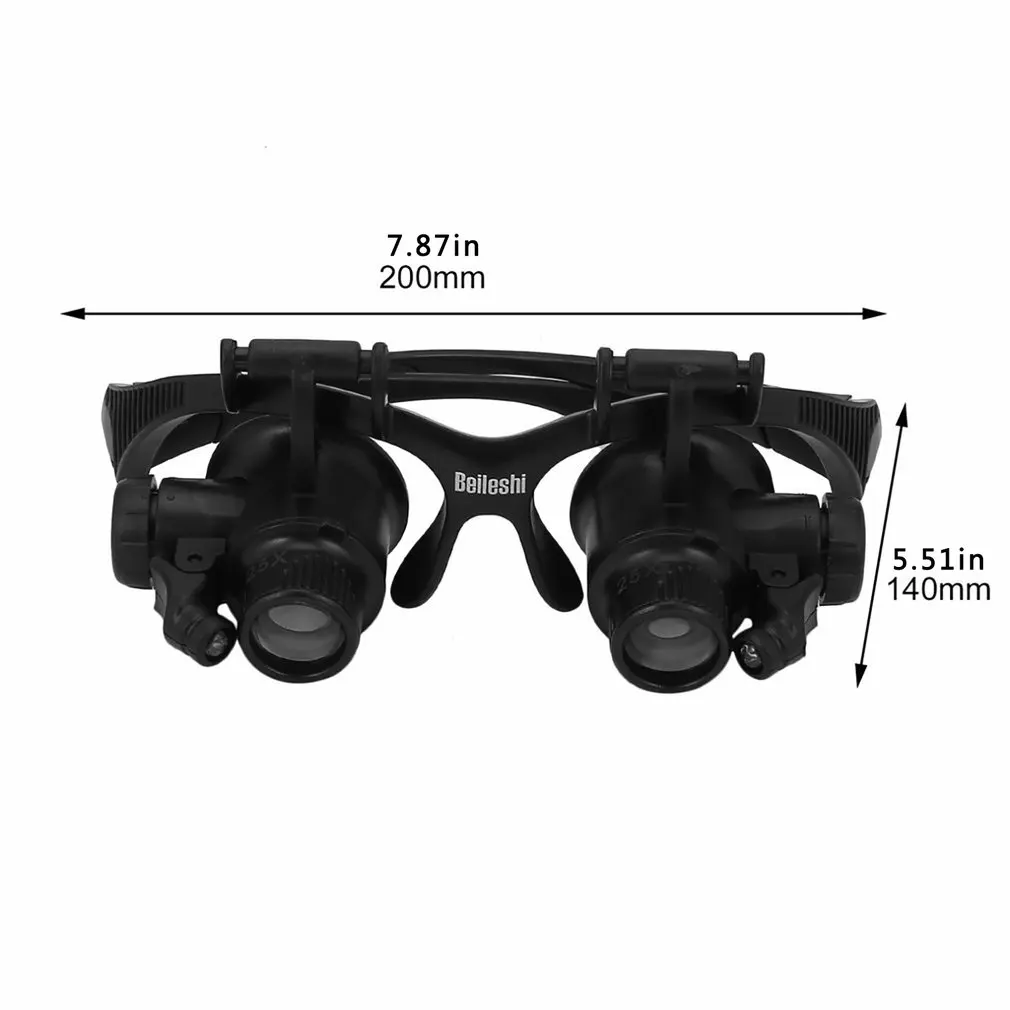 LED Lights Glasses Magnifier Jeweler Watch Repair Eye Glasses Optical Lens Magnifier Head-on Loupe Tools With Battery
LED Lights Glasses Magnifier Jeweler Watch Repair Eye Glasses Optical Lens Magnifier Head-on Loupe Tools With Battery