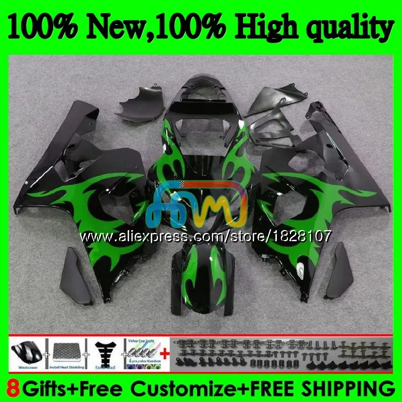 K4 Body For SUZUKI GSX-R750 GSXR 600 750 R750 04 05 36BS.35 GSXR-600 GSXR600 600CC 750CC GSXR750 2004 2005 Green flames Fairing
K4 Body For SUZUKI GSX-R750 GSXR 600 750 R750 04 05 36BS.35 GSXR-600 GSXR600 600CC 750CC GSXR750 2004 2005 Green flames Fairing