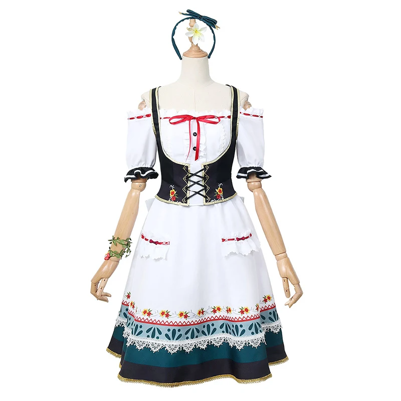 Аниме Love Live! Костюмы для косплея Эммы Верде, униформы для женщин, платье служанки для Хэллоуин
Аниме Love Live! Костюмы для косплея Эммы Верде, униформы для женщин, платье служанки для Хэллоуин
