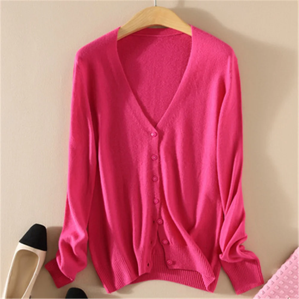 2021 New Fashion Spring Autumn Knit Cardigan Women's Short Coat Cardigan V-neck Solid Color Large Size M-3XL Sweater PZ3051
2021 New Fashion Spring Autumn Knit Cardigan Women's Short Coat Cardigan V-neck Solid Color Large Size M-3XL Sweater PZ3051