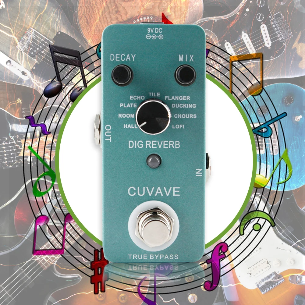 Digital Reverb Guitar Effect Pedal Enjoyable Instrument Supplies True Bypass Musical for Cuvave Electric Guitar Parts 
Digital Reverb Guitar Effect Pedal Enjoyable Instrument Supplies True Bypass Musical for Cuvave Electric Guitar Parts