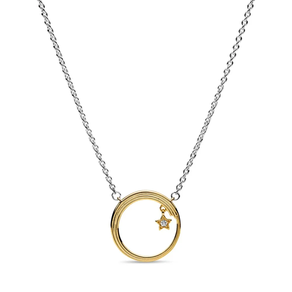 Original Pans 925 Sterling Silver Gold Shine Celestial Shooting Moon Star Europe Necklace Fashion Women Gift DIY Jewelry
Original Pans 925 Sterling Silver Gold Shine Celestial Shooting Moon Star Europe Necklace Fashion Women Gift DIY Jewelry