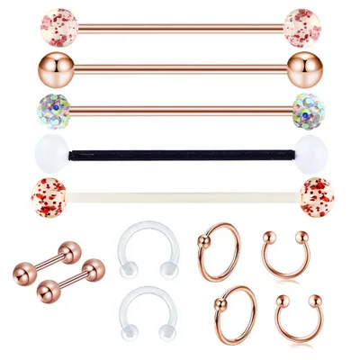 13PCS/Set Industrial Barbell Cartilage Earrings Set Industrial Piercing Shinny CZ Stone Helix Earring Piercing Jewelry
13PCS/Set Industrial Barbell Cartilage Earrings Set Industrial Piercing Shinny CZ Stone Helix Earring Piercing Jewelry