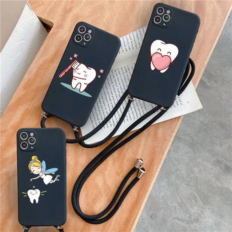 Funny Cartoon Dental Crowned Teeth Phone Case For iPhone 7 8 11 12 X XS XR MINI Pro Max Plus Strap Cord Chain Lanyard soft
Funny Cartoon Dental Crowned Teeth Phone Case For iPhone 7 8 11 12 X XS XR MINI Pro Max Plus Strap Cord Chain Lanyard soft