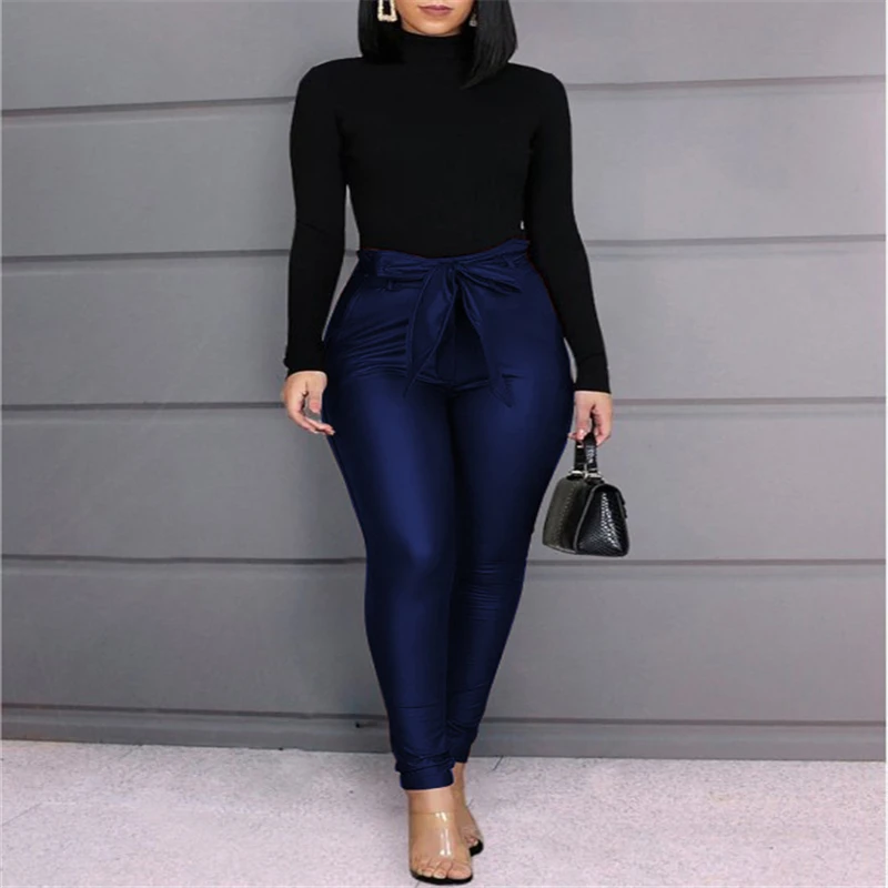 Women Faux PU Leather Pencil Pants Women Skinny Pencil Trousers Autumn New Fashion Solid Color Elastic Waist Pants S-3XL 2020
Women Faux PU Leather Pencil Pants Women Skinny Pencil Trousers Autumn New Fashion Solid Color Elastic Waist Pants S-3XL 2020