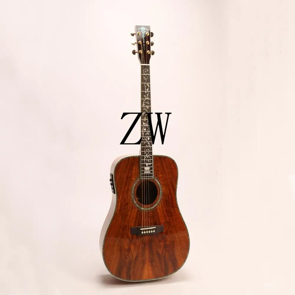 Whosales Top Quality MD45 Electric Acoustic Guitar Fishman Pickups Full KOA Top Good Sound Bone Nut&saddles Full Abalone Inlay I
Whosales Top Quality MD45 Electric Acoustic Guitar Fishman Pickups Full KOA Top Good Sound Bone Nut&saddles Full Abalone Inlay I