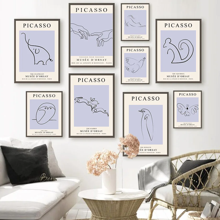 Abstract Picasso Elephant Mouse Bird Cat Nordic Posters and Prints Wall Art Canvas Painting Wall Pictures for Living Room Decor
Abstract Picasso Elephant Mouse Bird Cat Nordic Posters and Prints Wall Art Canvas Painting Wall Pictures for Living Room Decor