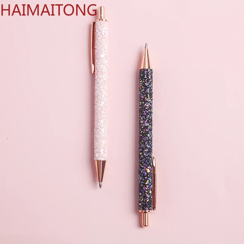 Glitter Metal Sequin Crystal Pen 0.5mm Black refill Ballpoint Pen School Office Stationery Student Writing Tool Working Gel pen
Glitter Metal Sequin Crystal Pen 0.5mm Black refill Ballpoint Pen School Office Stationery Student Writing Tool Working Gel pen