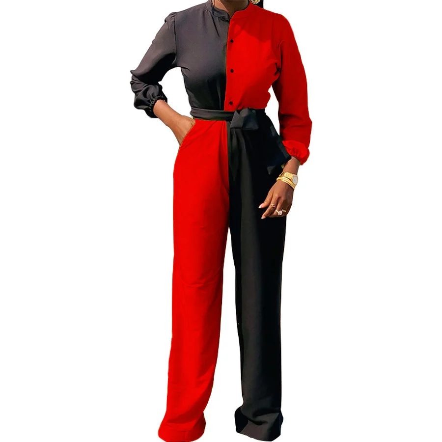 Women's Jumpsuit Color Contrast Stitching Casual Belt Button Decoration Jumpsuits Trousers 2021 Spring and Autumn Y2K Clothes
Women's Jumpsuit Color Contrast Stitching Casual Belt Button Decoration Jumpsuits Trousers 2021 Spring and Autumn Y2K Clothes