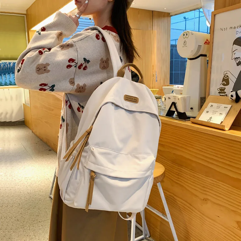 School Backpacks Fashion Simple Women's Backpack New Solid Color College Student School Bags for Girls Teenager Female Schoolbag
School Backpacks Fashion Simple Women's Backpack New Solid Color College Student School Bags for Girls Teenager Female Schoolbag