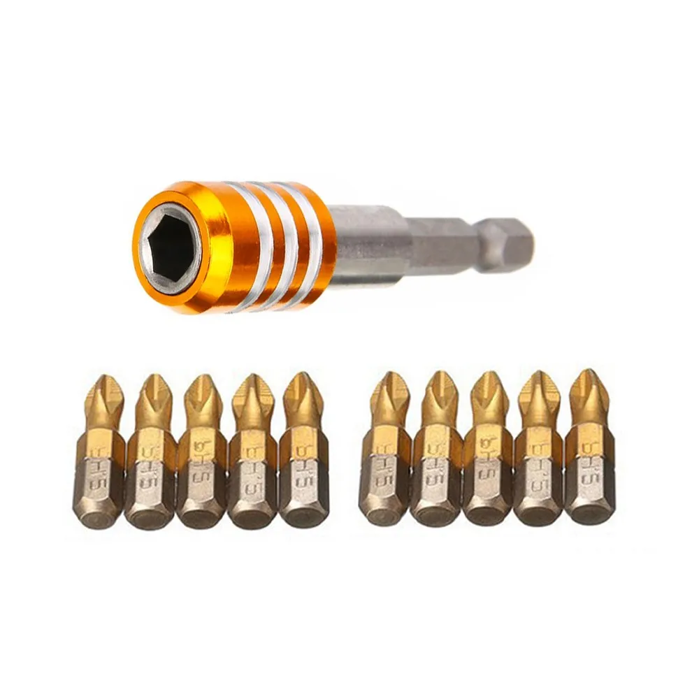 10pcs Anti Slip Electric Screwdriver Bits 1/4" Hex Shank Titanium Coated Screwdriver Bits PH2 Magnetic Electric Screwdriver Bit
10pcs Anti Slip Electric Screwdriver Bits 1/4" Hex Shank Titanium Coated Screwdriver Bits PH2 Magnetic Electric Screwdriver Bit