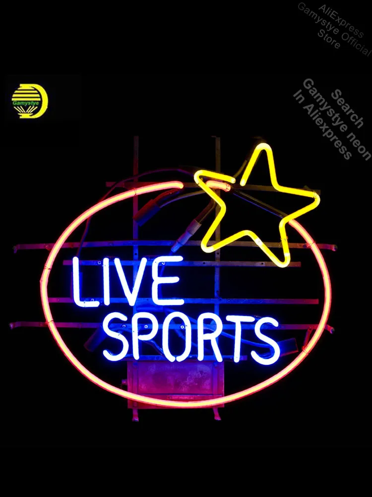 LIVE SPORTS Neon Sign handmade neon Signs Real Glass Bar Neon Light Sign Fairy lights enseigne lumineuse neon light wall lighter
LIVE SPORTS Neon Sign handmade neon Signs Real Glass Bar Neon Light Sign Fairy lights enseigne lumineuse neon light wall lighter