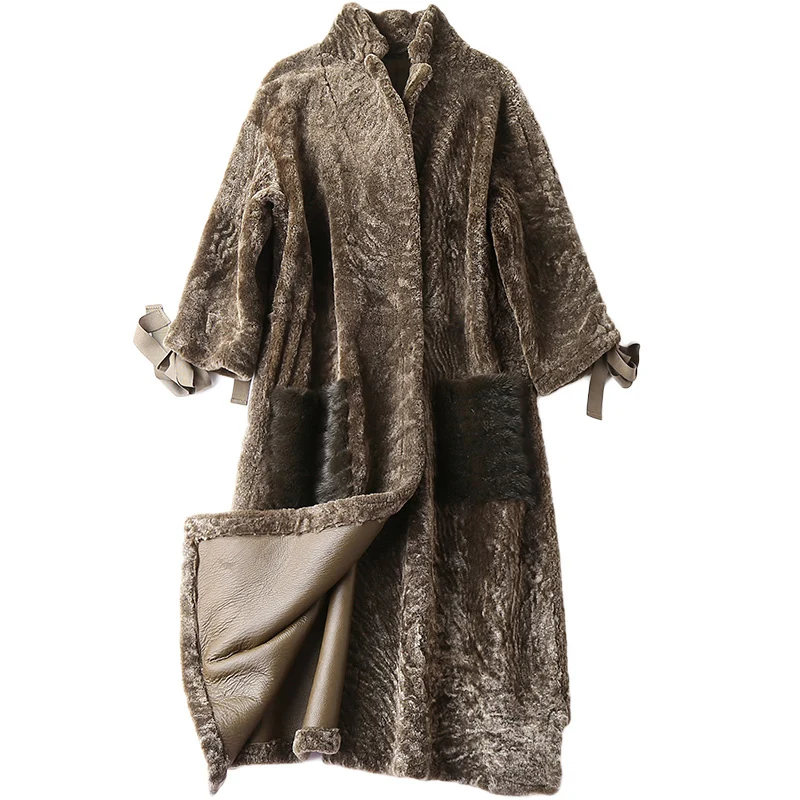 Real Fur Coat Female Double-faced Fur Coats 2020 Winter Jacket Women Sheep Shearling Jackets Natural Mink Pocket WYQ2038
Real Fur Coat Female Double-faced Fur Coats 2020 Winter Jacket Women Sheep Shearling Jackets Natural Mink Pocket WYQ2038